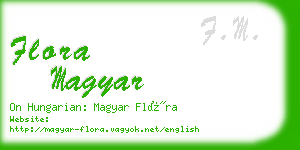 flora magyar business card